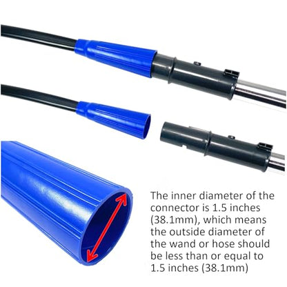 MaximalPower Universal Flexible Long Reach Crevice Tool with Fixed Brush Head for Vacuum Attachment fit 1.1"-1.5" Diameter Hose (28-38mm) for Home, Dryer, Office, Indoor Cleaning