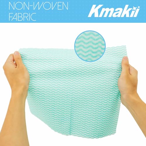 KMAKII Handi Wipe Reusable Cloths - Multi-Purpose Disposable Dish Cloths and Towels, Ultra Absorbent, Fast-Dry, Durable Cleaning Wipes for Kitchen and Home, Green, 11.8 x 21 inches, Pack of 80 - color: Green