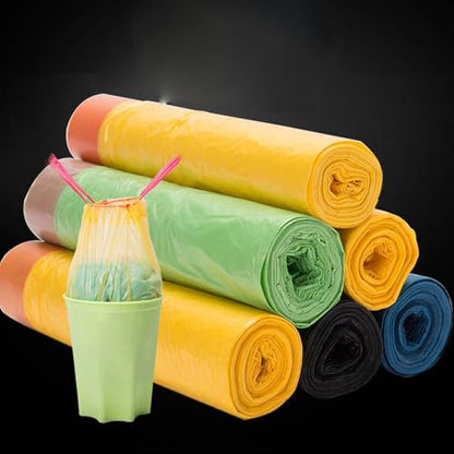 Ymiko Drawstring Trash Bags, Thickened Extra Large Leakproof Garbage Bags with Secure Closure, for Kitchen Bathroom Office Home