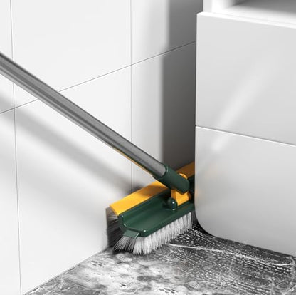 Scalable Cleaning Brush with Long Handle V-Shape Stiff Bristle Bathroom Scrubber Shower Cleaner Brush Tub Tile Scrub Brush for Bathroom Bathtub Toilet Kitchen Household Must Haves Cleaning Supplies