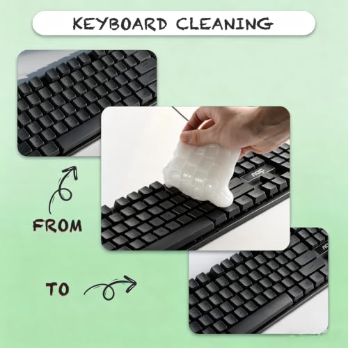 Cleaning Gel for Car Cleaner Cleaning Kit Automotive Air Vent Dust Cleaning Slime for Auto Cleaning Putty Universal Dust Car Accessories Car Interior Cleaner Keyboard Cleaning Laptop White | Automotive Air Vent Dust Cleaning, Universal Dust Cleaner, Car I
