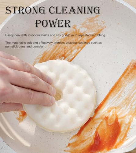 Dish Sponges 2 Pack - Dual-Sided Extra Thick Kitchen Sink Sponges for Dish Washing, Non-Stick Pans, Utensils & Kitchen Cleaning (Scrub Sponge Set)