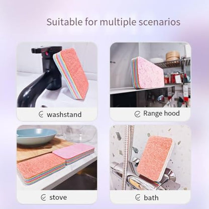 12 Layer Microfiber Sponge, Layered Sponge Rag, Microfiber Sponge Block, Peelable Microfiber Sponge Tearable Cloths, Non-Scratch Tearable Cloth Rag for Kitchen, Car Wash Towel (Large) - color: Large