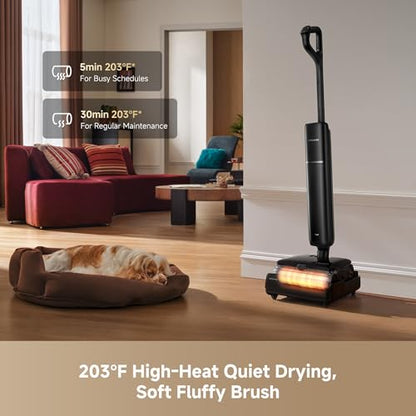 DREAME Aero Pro Steam Wet Dry Vacuum Mop, 392℉ Steam Cleaning, 28kPa Suction, 3.88in Ultra-Slim Vacuum Mop Combo, 0 Hair Tangle for Pet Owner, Heated Brush Wash, Hot Air Drying, Up to 70min Runtime