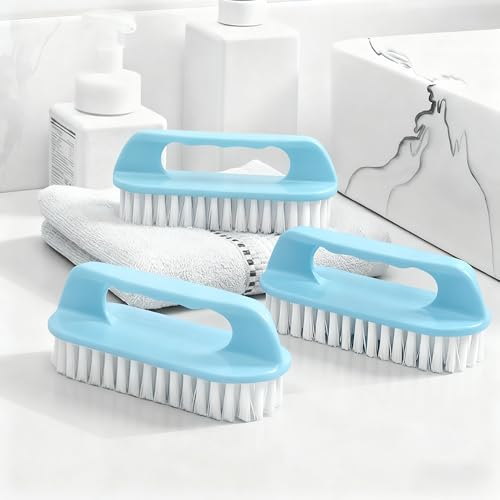 Brushes for Cleaning Brush with Handle for Shower, Kitchen, Sink, Bathroom, Floor-Blue