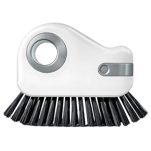 2 in 1 Cleaning Brush Window Track Cleaning Tools, Multifunction Hard Bristle Crevice Cleaner Brush with Hidden Scraper, Grout Cleaner Grip Brush for Sliding Door Track (1, B) - color: B