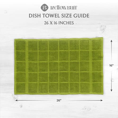 100% Cotton Terry Dish Cloth & Dish Towel, 6 Pack, Super Soft and Absorbent Kitchen Towels, Perfect for Kitchen Cleaning and Dish Washing (Green (DT and DC Combo)) - color: Green (Dt and DC Combo)