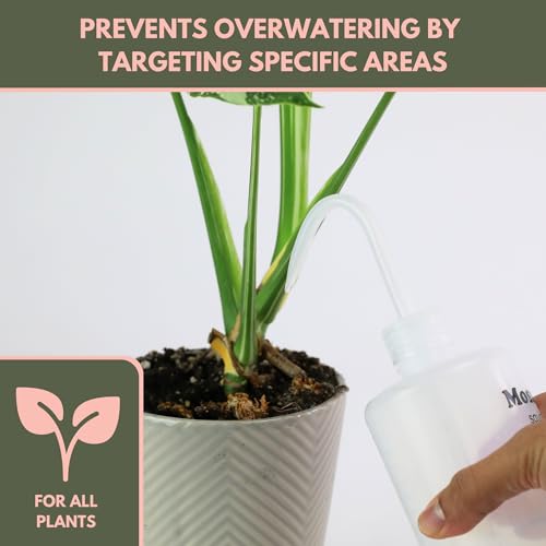 Mossify Squirtr Bottle 480ml – Clear Squirt Water Bottle for Plants, Tattoo, Hair & Labs – Easy Squeeze Plant Waterer with Long Nozzle – Refillable Seedling Watering Can, Wash Bottle - Clear - color: Clear