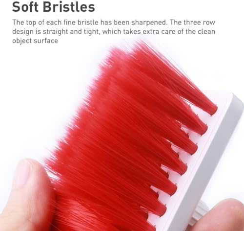 5 in 1 Keyboard Cleaning Brush Kit,Multifunctional Earbuds Cleaner with Keycap Puller,Cleaning Tools for Mechanical Keyboard,PC Laptop and Earphone (Red) - color: Red