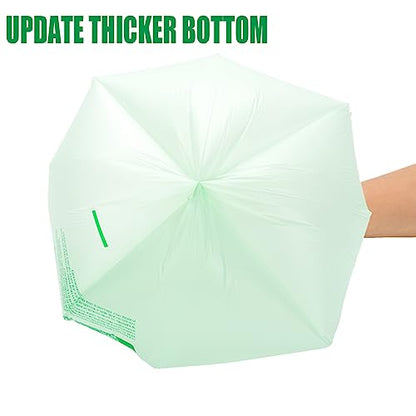 BEIDOU-PAC 8-10 Gallon Compostable Trash Bags, 60 Count - Ideal for Kitchen & Food Scrap Waste, US BPI Certified to ASTM D6400 Standard - style: Handle | 8-10 Gallon | 60 Count