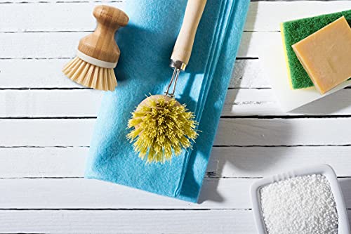 HIC Kitchen Vegetable Scrubber Dishwashing Brush, Bamboo with Non-Scratch Bristles - style: Vegetable Dish Scrubber
