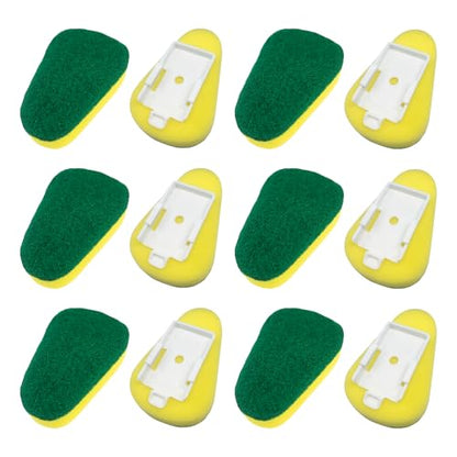 LOLA Soap Dispenser Dish Wand Sponge Head Refills, 12 Pack, Super Absorbent Scrubber, Non-Scratch, for Cleaning Dishes, Sinks and Cookware - size: 12 Heads