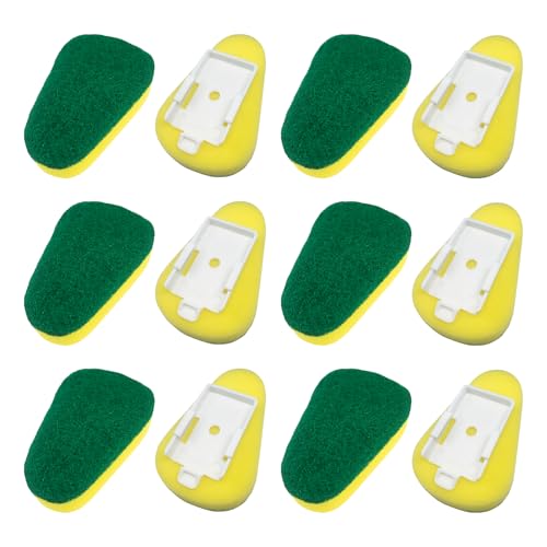 LOLA Soap Dispenser Dish Wand Sponge Head Refills, 12 Pack, Super Absorbent Scrubber, Non-Scratch, for Cleaning Dishes, Sinks and Cookware - size: 12 Heads