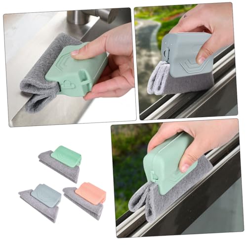 PRETYZOOM 3Pcs Window Track Cleaning Brush Set Versatile Crevice Cleaning Tools for Home Bathroom Kitchen Brushes for Sliding Door Tracks Window Grooves