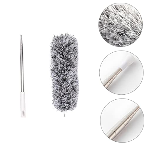 GARVALON 2.8m Extendable Microfiber Sweeping Duster for Car and Home Cleaning Flexible Dust Remover with Durable Fiber Bristles for Furniture Blinds Ceiling Fans and More