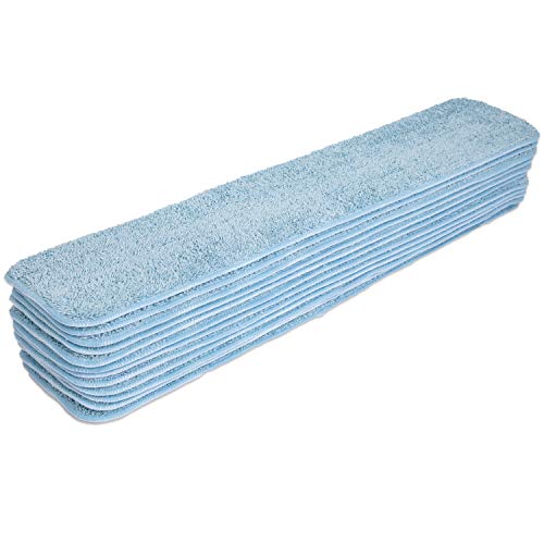 Arkwright Spray Mop Replacement Pads - (Pack of 12) Bulk Microfiber Flat Dry and Wet Refill Mop Pads Floor Cleaning, Compatible with Bona and Rubbermaid, Fits All Mop Heads, 24 in, Blue - color: Blue, size: 24 Inch (Pack of 12)
