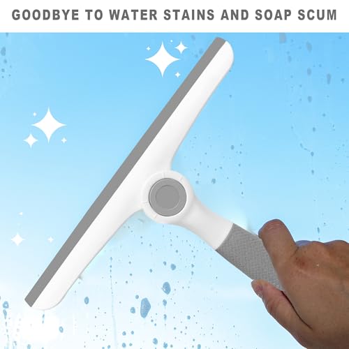 NBGYTECH Window Squeegee Household Cleaning Scraper Handheld Squeegee for Shower Glass Door Mirror Car Windshield (White Plastic Handle) - color: White Plastic Handle