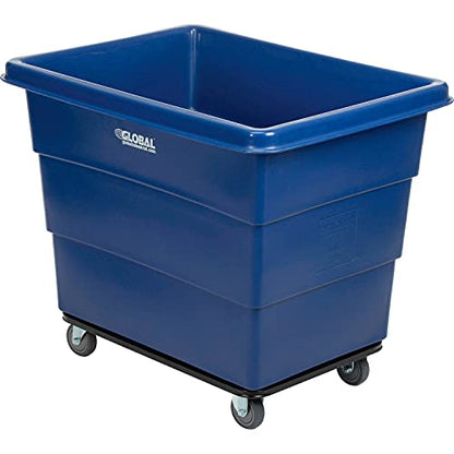 Global Industrial 12 Bushel Plastic Bulk Box Truck, Steel Chassis Base, 1000 lbs. Capacity, 4" Non-Maring Rubber Casters, Red, 38-2/5"L x 28-9/10"W x 33" H - color: Red