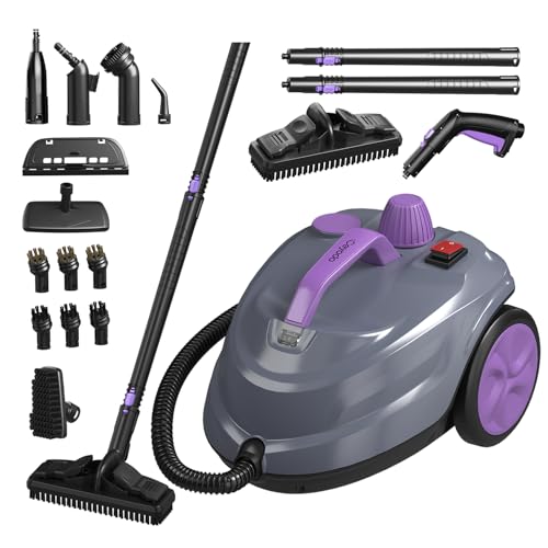 Steam Cleaner, Powerful Heavy Duty Canister Steamer with 34 Accessories, Steam Mop with 16.4 Ft Extra-Long Power Cord for Home Floor Cleaning, Grout, Upholstery, Car Detailing, Purple - color: Purple
