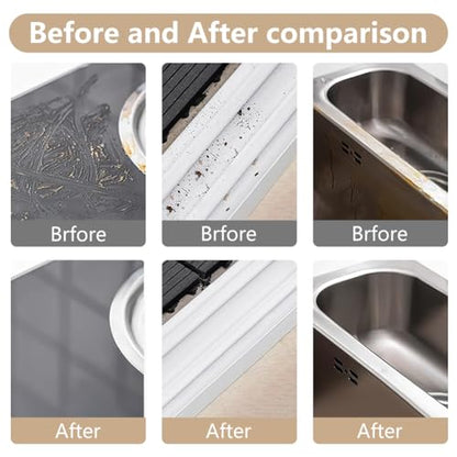 2 in 1 Groove Cleaning Brush, Window Track Cleaning Tools, Multifunction Window Track Cleaner with Hard Bristle and Hidden Scraper, Crevice Brush for Sliding Door Track, Window Seal, Sill (Max) - color: Max
