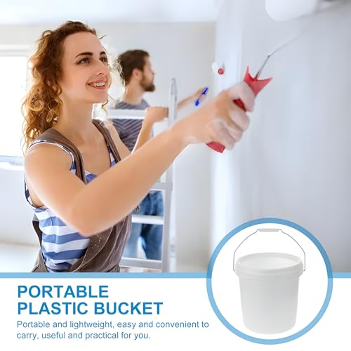 ATERET 2 Gallon White Bucket Only - All Purpose Pails- Food Grade - Made in USA - BPA Free Plastic (24 Pack) - size: 24pk - 2 Gal. (Bucket Only)