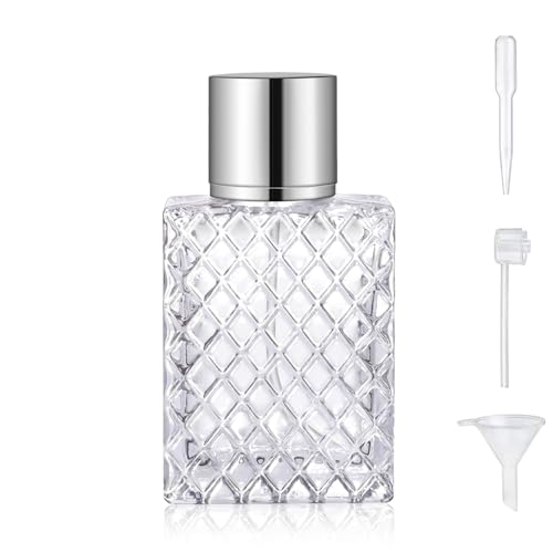 Vintage Glass Spray Bottle - 50ml/1.7 Oz Refillable Perfume Atomizer with 3 Dispenser Types - style: vintage 50ml