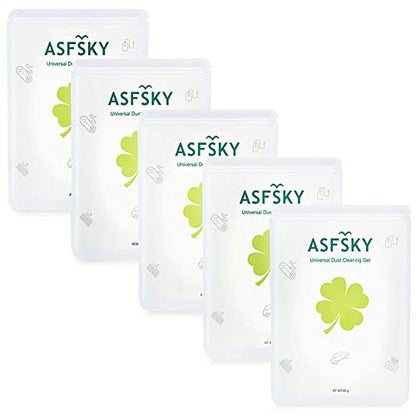 ASFSKY Car Cleaning Gel Putty - Reusable Keyboard Cleaner Slime for Car, Keyboard, Dust - 5 Pack (Yellow) - color: Yellow 5 Pack