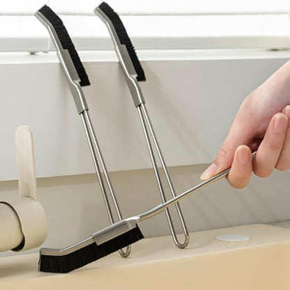 1pcs Multi Purpose Gap Cleaning Brush Narrow Flat Bristles Angled Nylon Brush Window Toilet Corner Cleaning Brushes,25cm