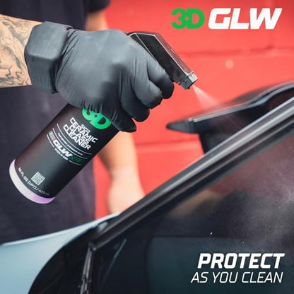 3D SiO2 Ceramic Glass Cleaner, GLW Series | Water & Rain Repellent | All-Weather Protective Ceramic Glass Cleaner | Safe for Tinted, Non-Tinted Windows & Mirrors | DIY Car Detailing | 16 oz - size: 16 Fl Oz (Pack of 1)