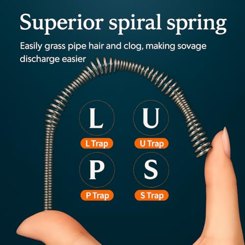 50 FT Drain Snake Hair Drain Clog Remover, Manual Or Powered, Plumbing Snake With Drill Adapte,Unclog Sink Drain Tool, Drain Auger for Toilet、Shower、Kitchen、Sink, No Auto Retract Or Feed, Blue - color: Blue