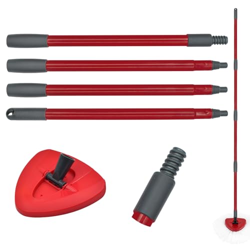4-Section Spin Mop Handles, Mop Base for Ocedar EasyWring 1 Tank System, Mop Handle Mop Base Set for O Cedar, American Thread Joint
