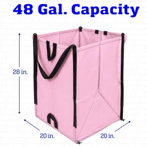 DURASACK Heavy Duty Home and Yard Bags 48-Gallon Reusable Self-Standing Lawn and Leaf Bags Garbage Can with Reinforced Handles, Lilac - color: Lilac