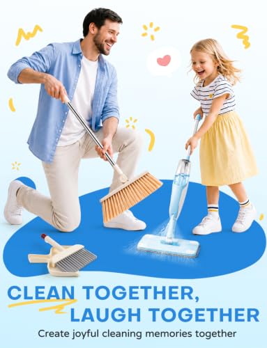 Kids Cleaning Toy Set,Blue Spray Mop Montessori Toys-Kids Cleaning Toy Set,Mini Spray Mop Montessori Toys Spray Mop & Kids Broom Dustpan Set Cleaning Toys Gift for Toddlers Girls Boys Age 3+ - size: Blue, style: Cleaning Set