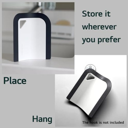All purpose handy curved squeegee compact size rounded rubber blade 2PCS
