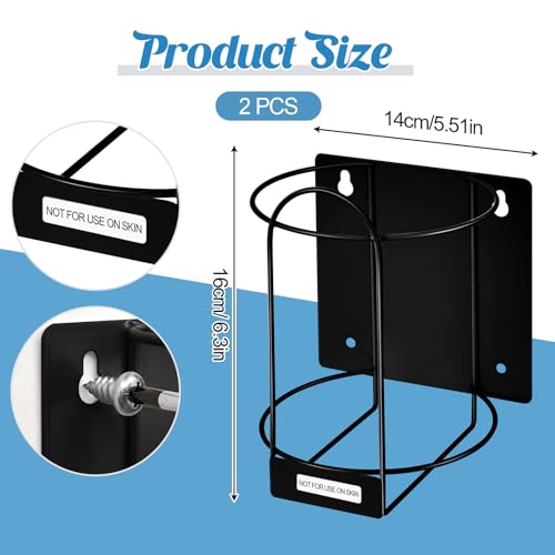 Maxcheck 2 Pack Wall Mounted Wipes Holders, Wall Brackets for Cleaning Wipes, Space-saving Organizer for Kitchen, Bathroom, Household, Office, Hospital, Gym, Public Restrooms(Black) - color: Black