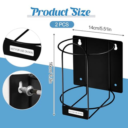 Maxcheck 2 Pack Wall Mounted Wipes Holders, Wall Brackets for Cleaning Wipes, Space-saving Organizer for Kitchen, Bathroom, Household, Office, Hospital, Gym, Public Restrooms(Black) - color: Black