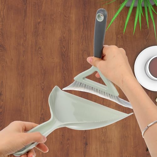 Mini Broom and Dustpan Set Portable Desktop Cleaning Kit for Keyboard Laptop Tabletop Small Dustpan and Brush Set for Office Home Corner Cleaning