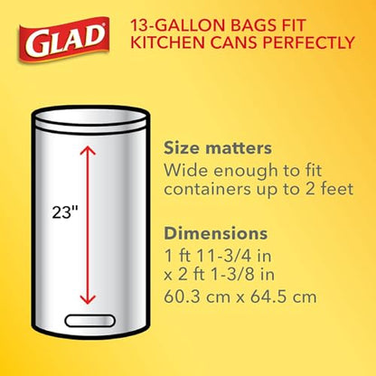 CLO78564 - Glad ForceFlex Tall Kitchen Drawstring Trash Bags - size: 120 Count (Pack of 1)