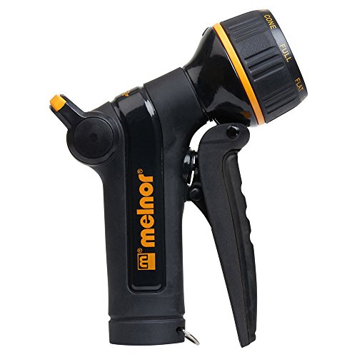 Melnor XT Metal Garden Hose Nozzle; Front Trigger with Flow Control; 8 Watering Patterns; 100% Metal Body with Fully Rubberized Slip Resistant Grip - style: 8-Pattern