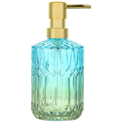 YunNasi Soap Dispenser with Pump, Refillable Liquid Hand Soap Dish Soap Dispensers for Bathroom Counter, Kitchen Sink (Bluegreen) - color: Bluegreen