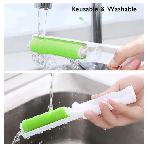 Mini Reusable Lint Roller 8 Pack, Washable Sticky Lint Roller Portable Travel Cat Dog Pet Hair Remover Cleaner with Cover for Clothes, Travel, Home - size: 8 Pack Mini Size