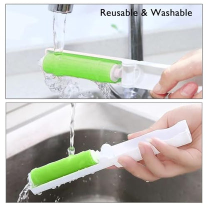 Mini Reusable Lint Roller 8 Pack, Washable Sticky Lint Roller Portable Travel Cat Dog Pet Hair Remover Cleaner with Cover for Clothes, Travel, Home - size: 8 Pack Mini Size