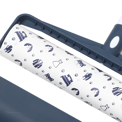 Large Lint Rollers for Carpet, Telescopic Handle Floor Hair Remover Roller, 46" Adjustable Length 10" Width for Carpets, Furniture, Dog and Cat Hair Cleanup