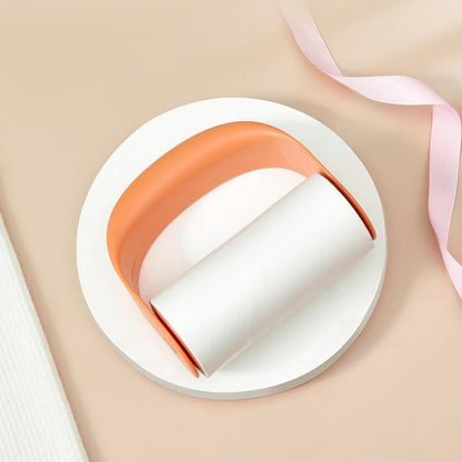 Refillable Sticky Lint Roller for Clothes Furniture and Pet Hair Removal with Replaceable Adhesive Paper Roll - color: Yellow