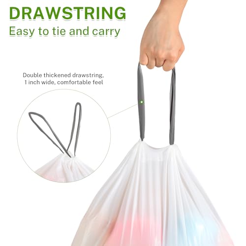 10 Gallon Trash Bags Drawstring, 1 Mil Thick White Garbage Bag for Office Kitchen, 75 Count - style: 10 Gallon Drawstring