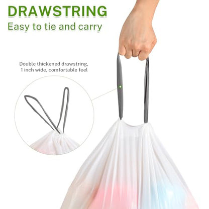 10 Gallon Trash Bags Drawstring, 1 Mil Thick White Garbage Bag for Office Kitchen, 75 Count - style: 10 Gallon Drawstring