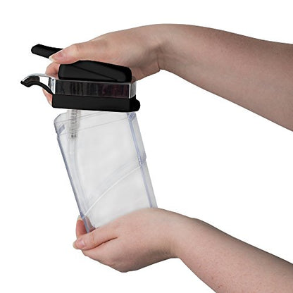 Casabella Sink Sider Duo Soap Dispensers with Sponge, Black and Chrome Plating - color: Black