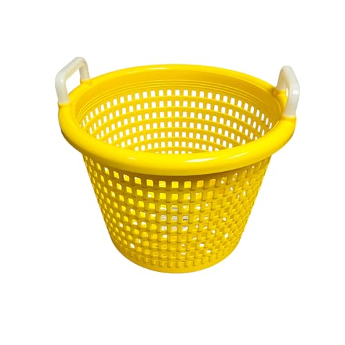 Basket for Fishing, Laundry Basket, all Purpose Handy Basket-Yellow, can take hot and cold condition, used by commercial fishermen for decades.