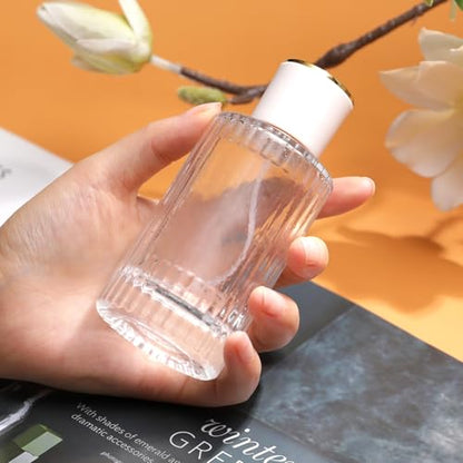 100ml/3.4 Oz Glass Spray Bottle Perfume Atomizer,Refillable Perfume Spray Bottle Perfume Bottles Empty with 3 Kinds of Perfume Dispenser (Round 100ml) - style: Round 100ml