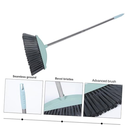 Beaupretty Heavy Duty Broom Outdoor Indoor Brooms Floor Cleaning Stainless Steel Long Handle Angle Broom for Sweeping Patio Garage Outside Deck Porch Yard Home Warehouse